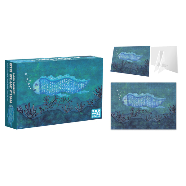Big Blue Fish by Saori Shinada - 500 pc Jigsaw Puzzle