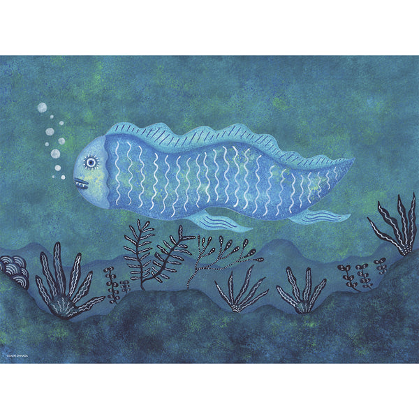 Big Blue Fish by Saori Shinada - 500 pc Jigsaw Puzzle