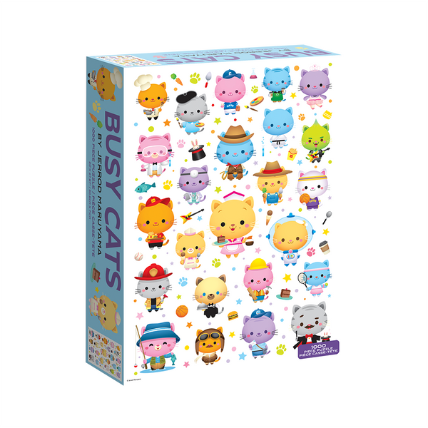 Busy Cats by Jerrod Maruyama - 1000 pc Jigsaw Puzzle