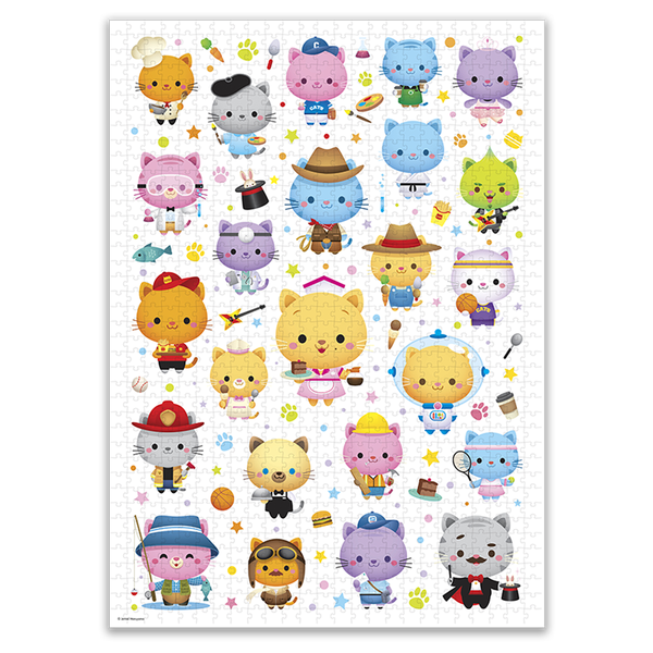 Busy Cats by Jerrod Maruyama - 1000 pc Jigsaw Puzzle