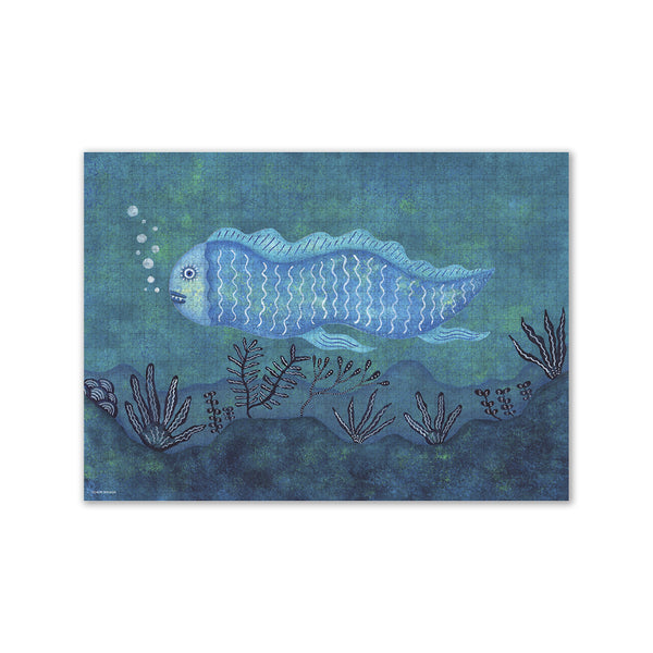 Big Blue Fish by Saori Shinada - 500 pc Jigsaw Puzzle