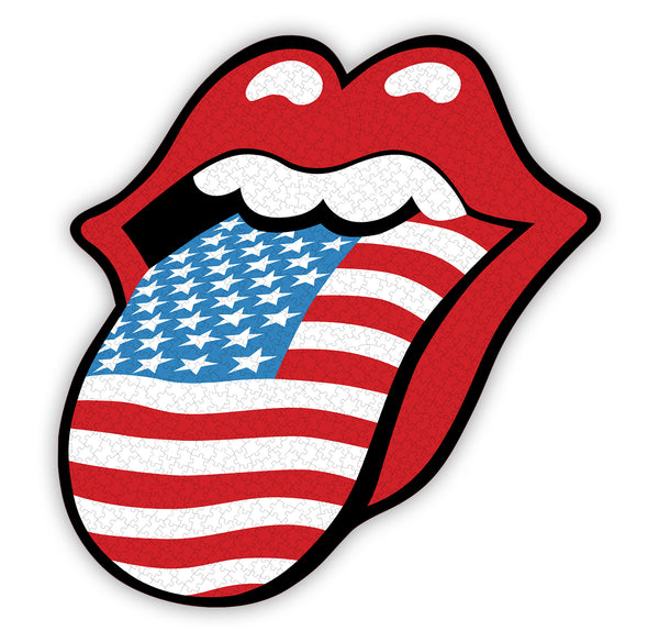 The Rolling Stones - American Flag Tongue & Lips 1000 pc Die-Cut Jigsaw Puzzle